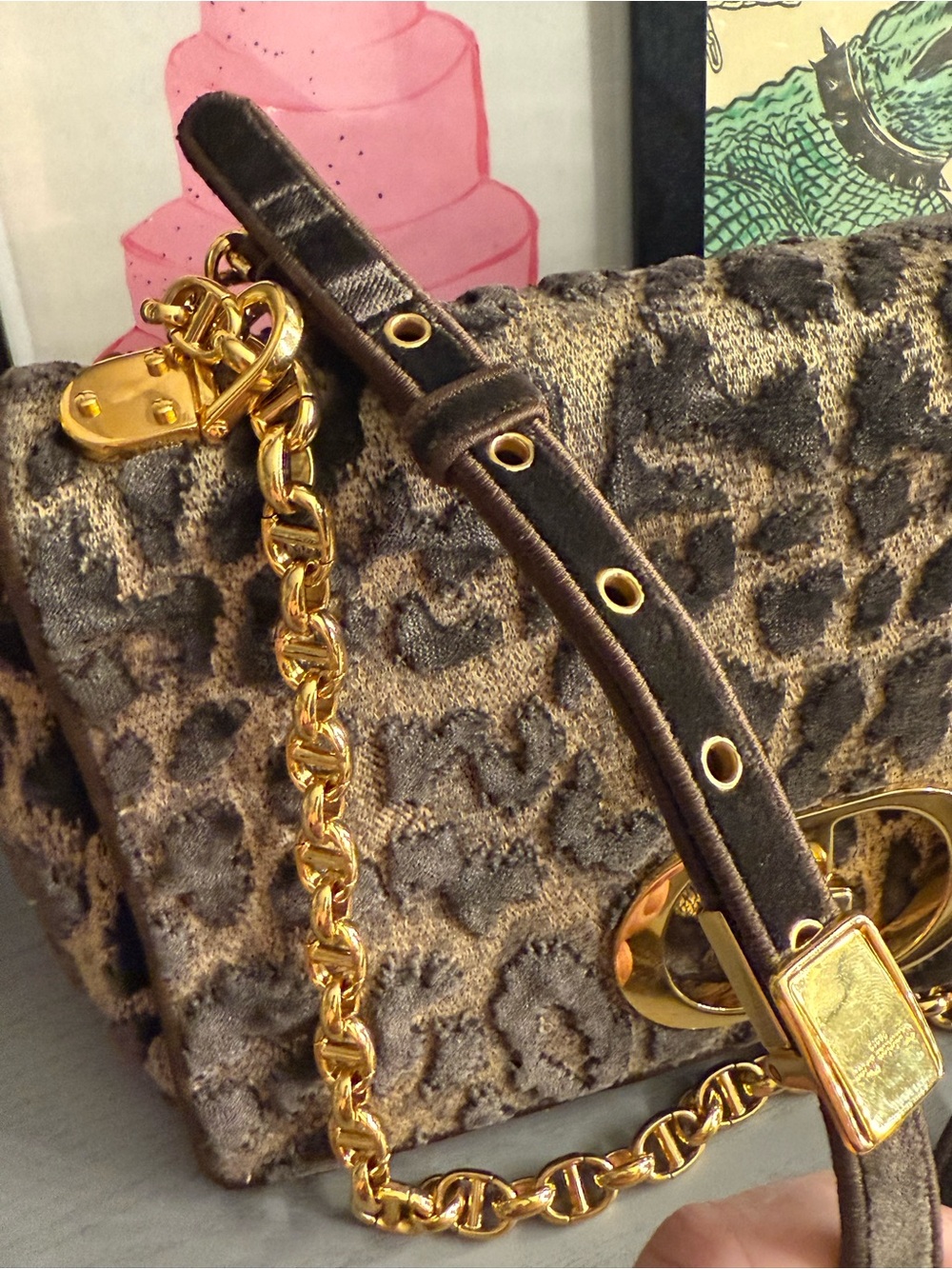 Christian Dior Leopard Caro Shoulder Bag - Picture 14 of 15